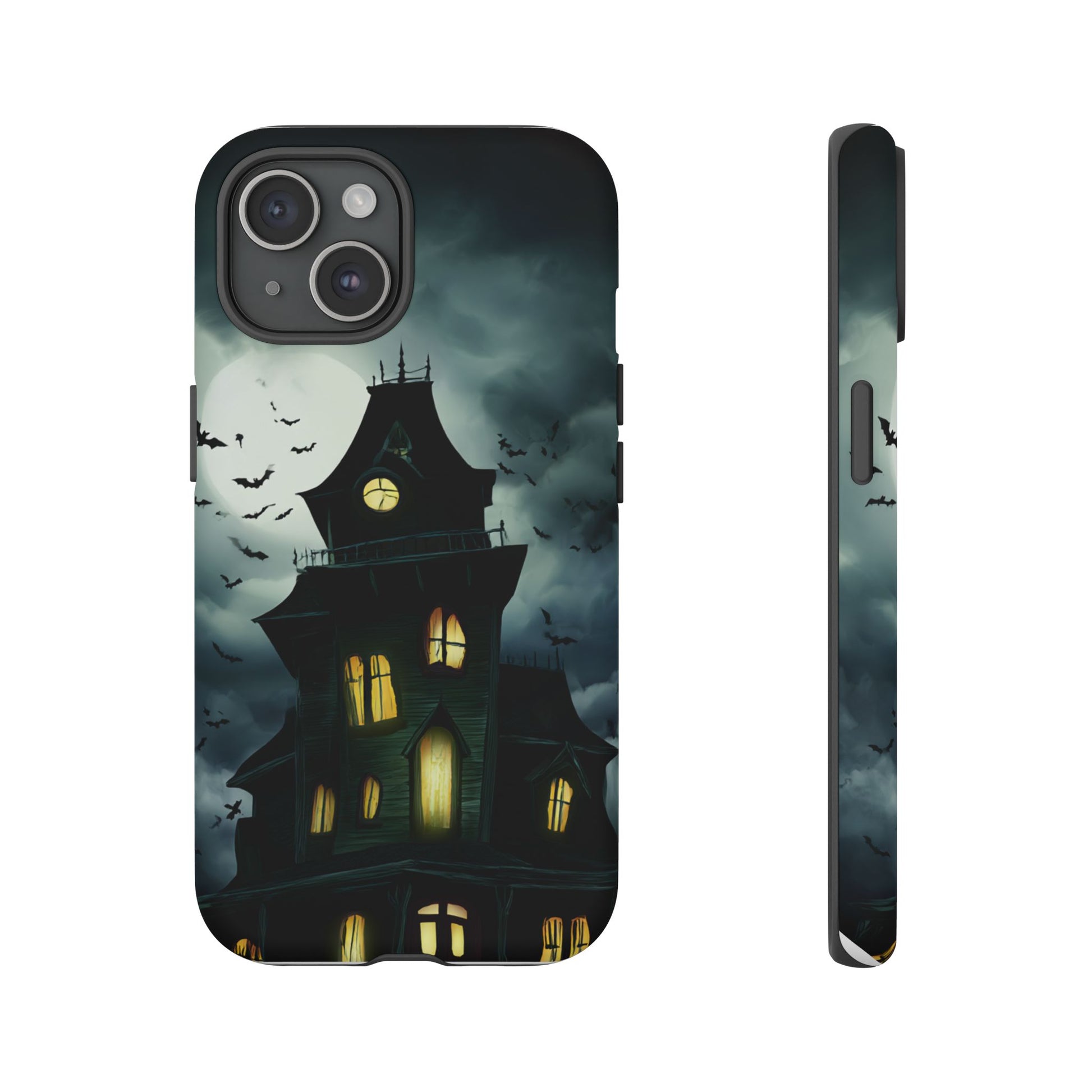 Gothic Haunted House Phone Case, Spooky Halloween Accessory, Creepy Gift for Horror Lovers, Unique Mobile Cover, Fall Decoration