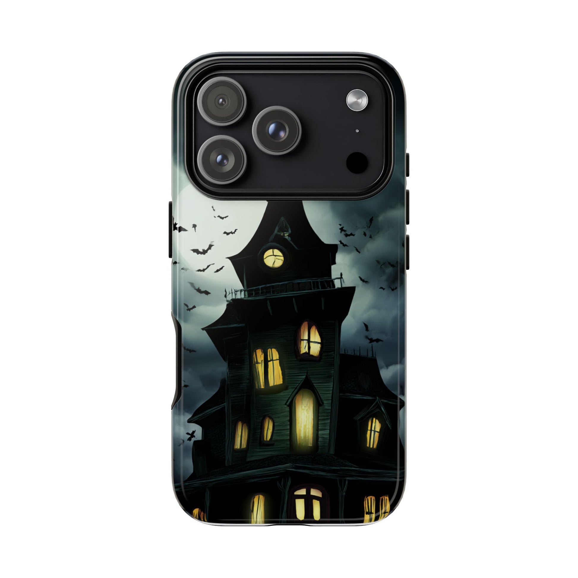 Gothic Haunted House Phone Case, Spooky Halloween Accessory, Creepy Gift for Horror Lovers, Unique Mobile Cover, Fall Decoration