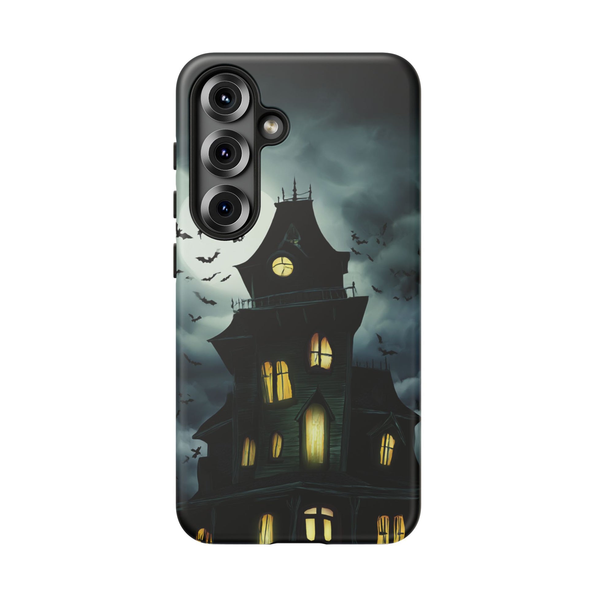 Gothic Haunted House Phone Case, Spooky Halloween Accessory, Creepy Gift for Horror Lovers, Unique Mobile Cover, Fall Decoration