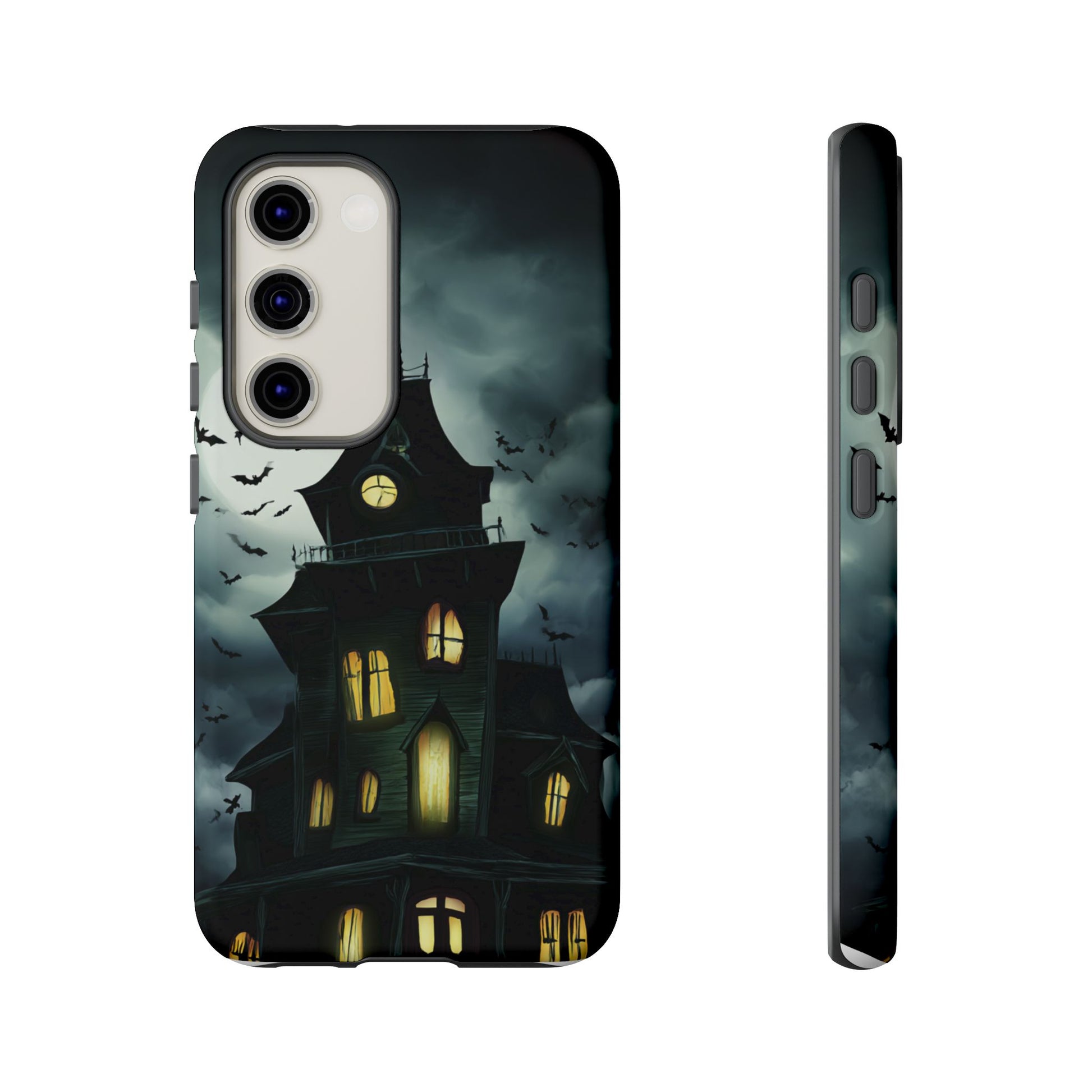 Gothic Haunted House Phone Case, Spooky Halloween Accessory, Creepy Gift for Horror Lovers, Unique Mobile Cover, Fall Decoration
