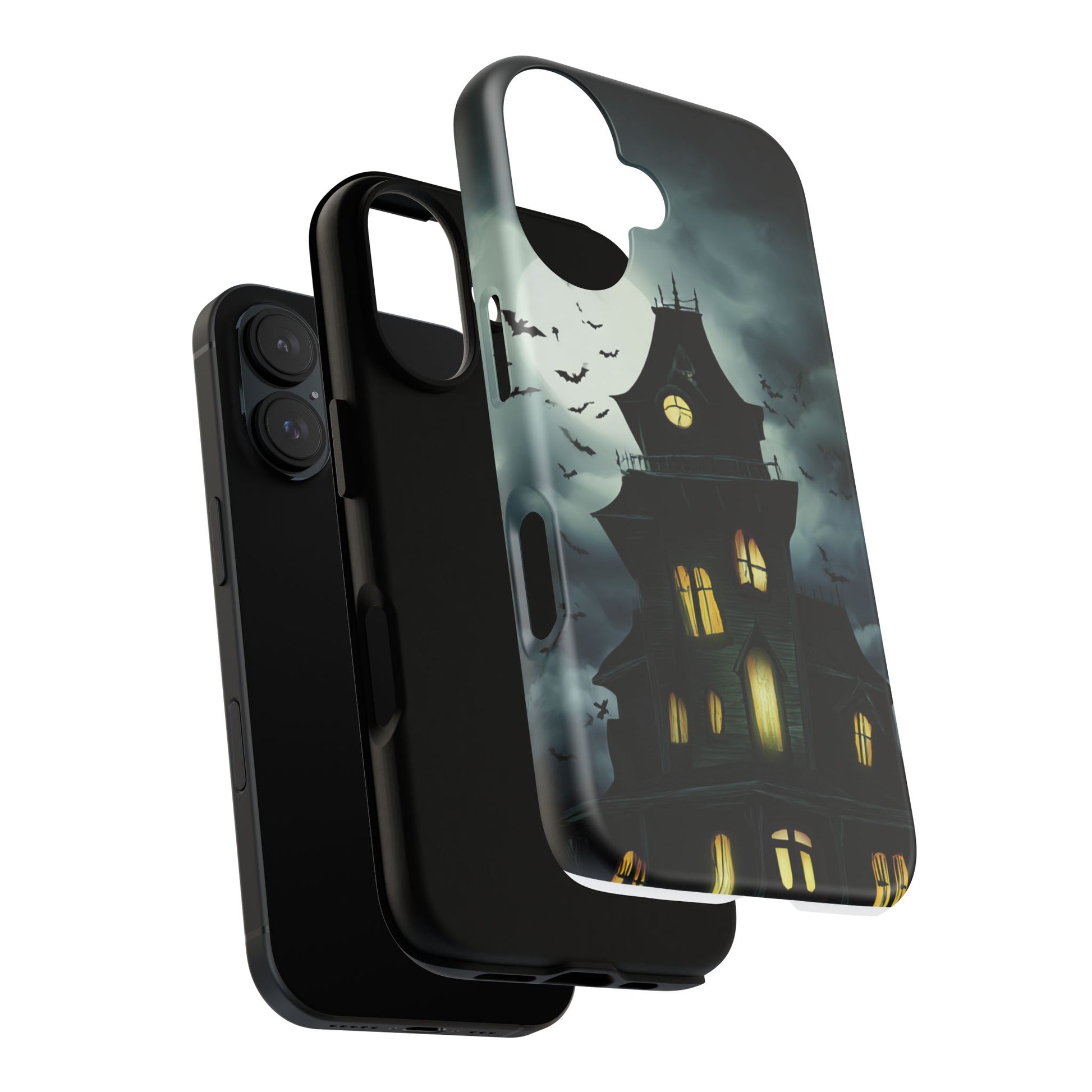 Gothic Haunted House Phone Case, Spooky Halloween Accessory, Creepy Gift for Horror Lovers, Unique Mobile Cover, Fall Decoration