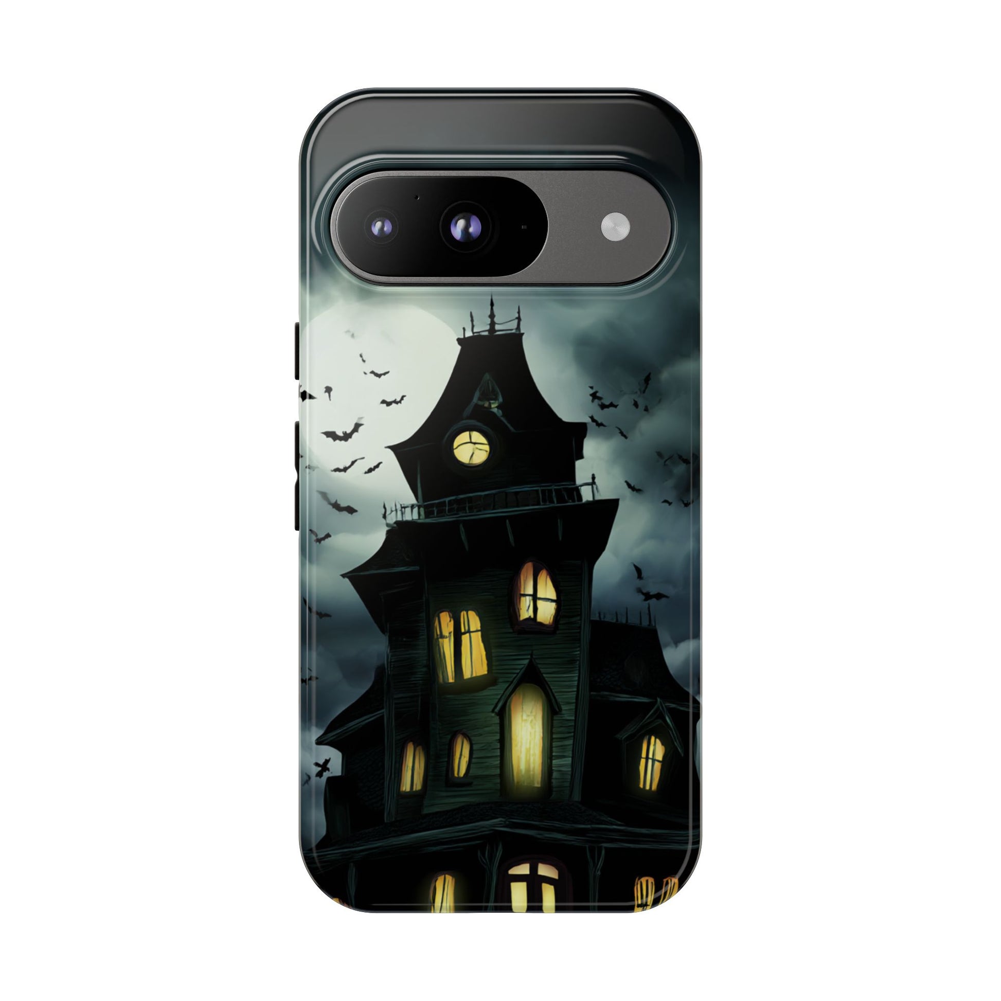 Gothic Haunted House Phone Case, Spooky Halloween Accessory, Creepy Gift for Horror Lovers, Unique Mobile Cover, Fall Decoration