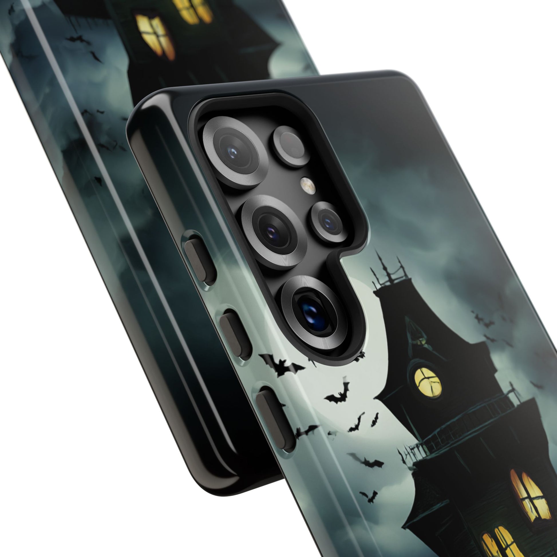 Gothic Haunted House Phone Case, Spooky Halloween Accessory, Creepy Gift for Horror Lovers, Unique Mobile Cover, Fall Decoration