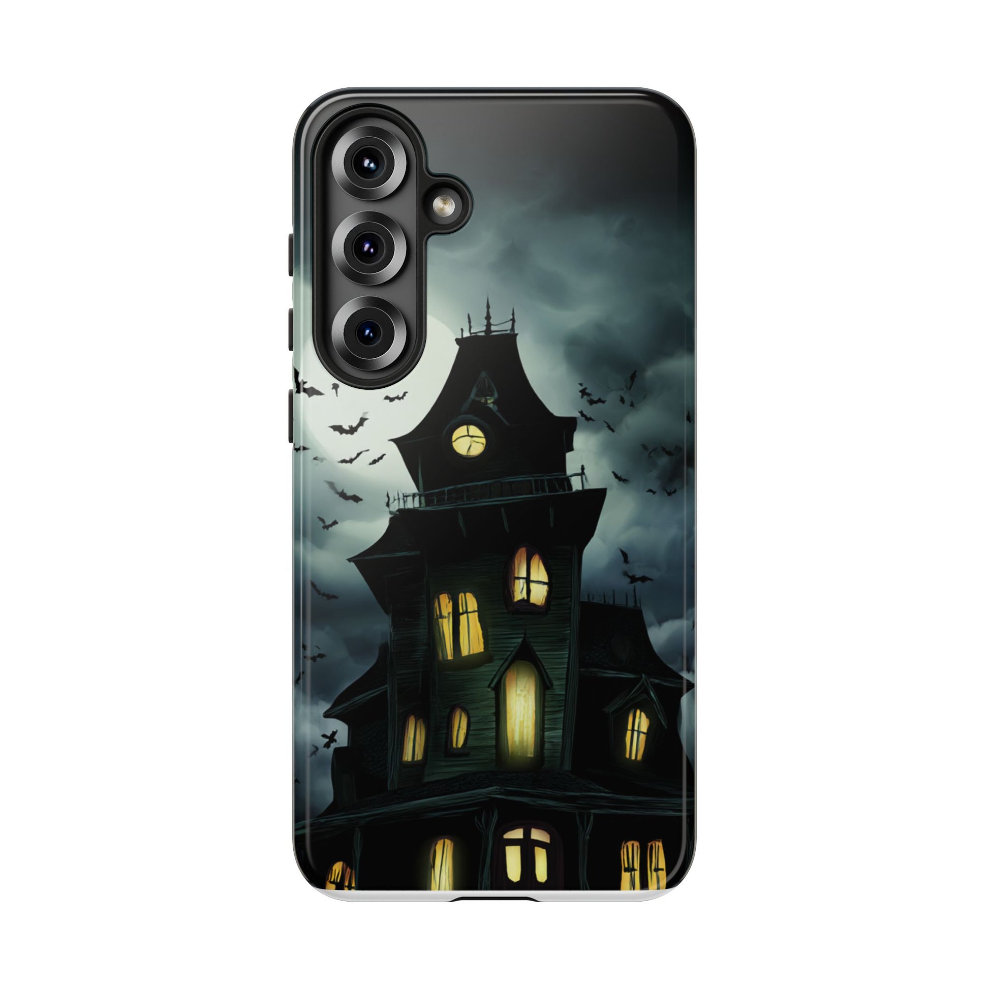 Gothic Haunted House Phone Case, Spooky Halloween Accessory, Creepy Gift for Horror Lovers, Unique Mobile Cover, Fall Decoration