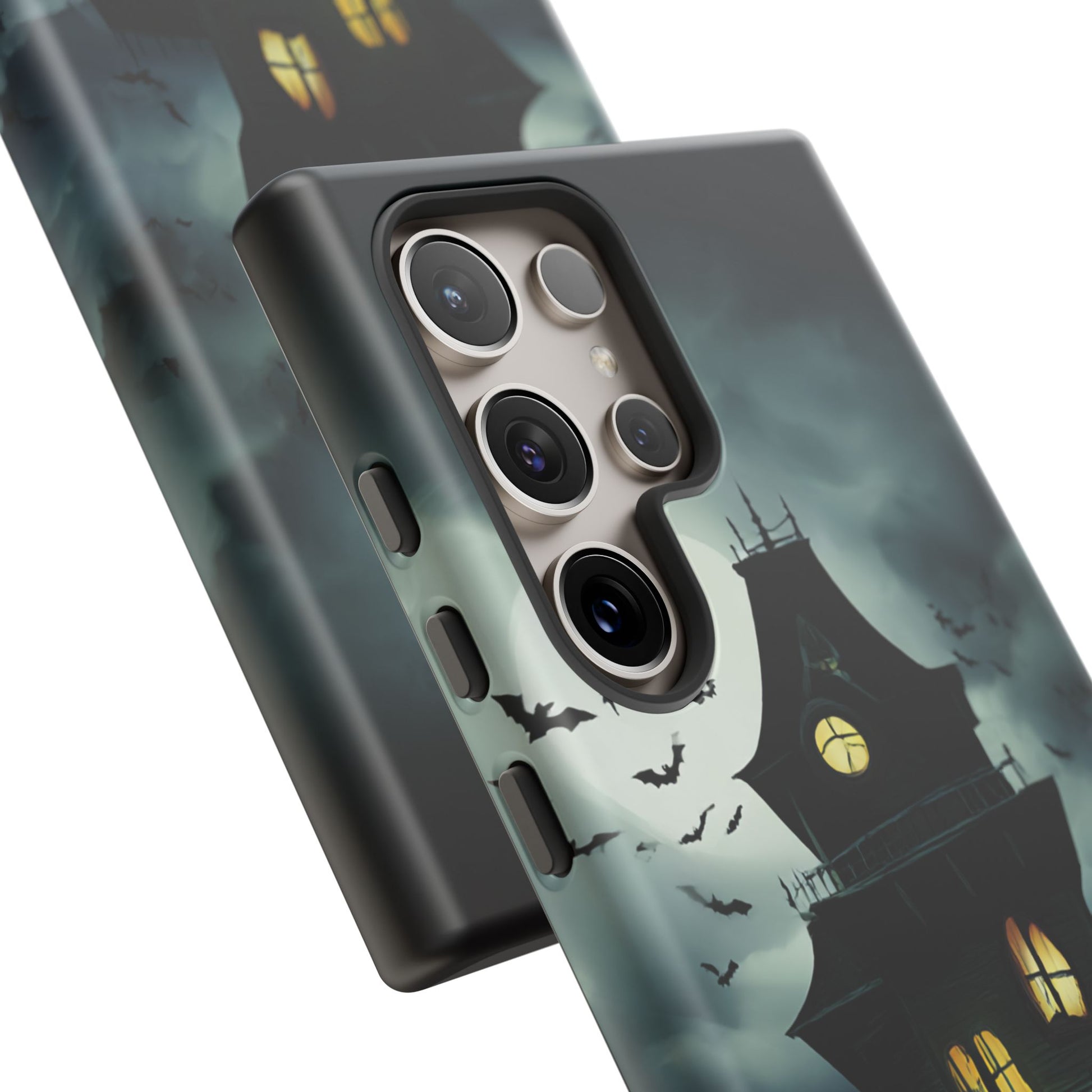 Gothic Haunted House Phone Case, Spooky Halloween Accessory, Creepy Gift for Horror Lovers, Unique Mobile Cover, Fall Decoration