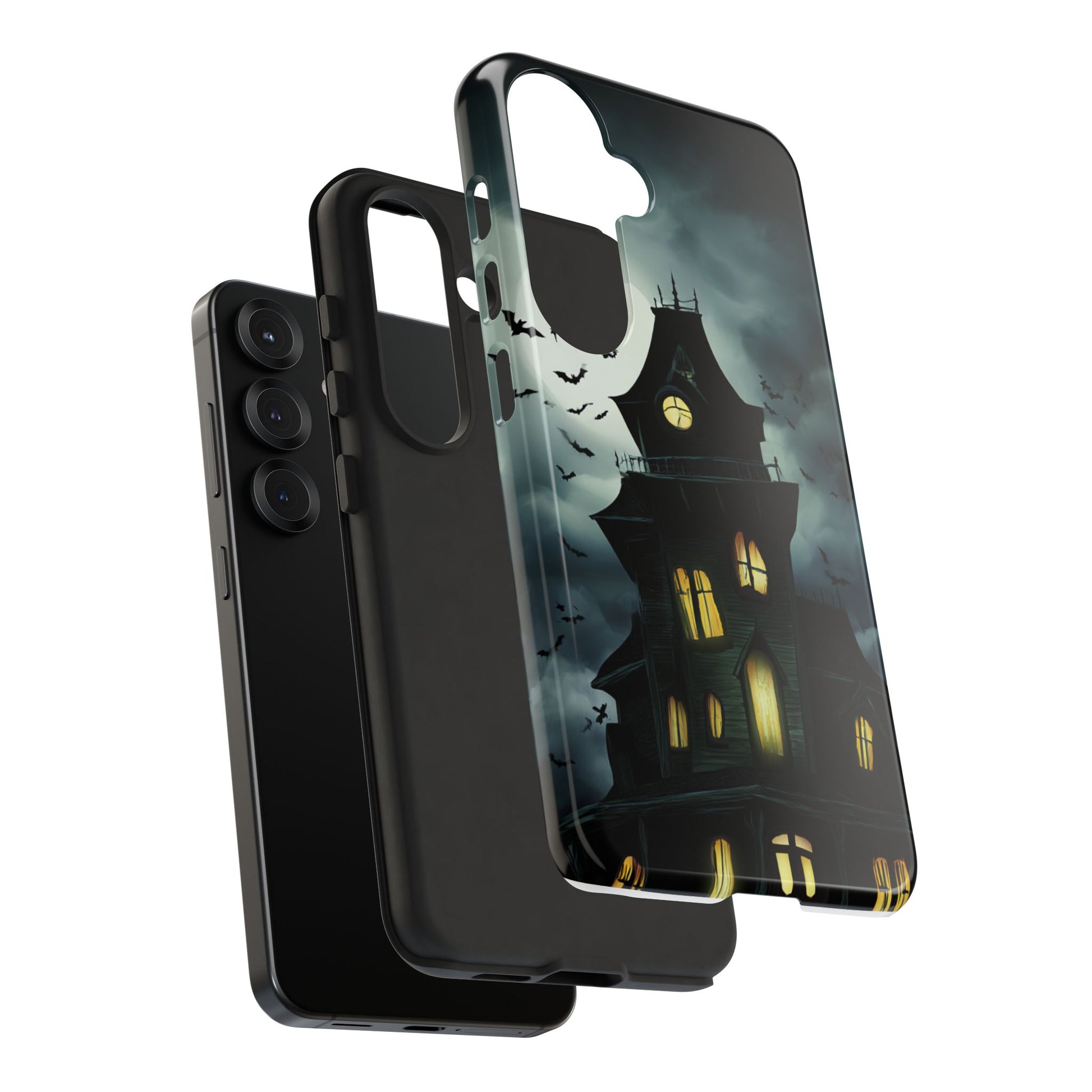 Gothic Haunted House Phone Case, Spooky Halloween Accessory, Creepy Gift for Horror Lovers, Unique Mobile Cover, Fall Decoration