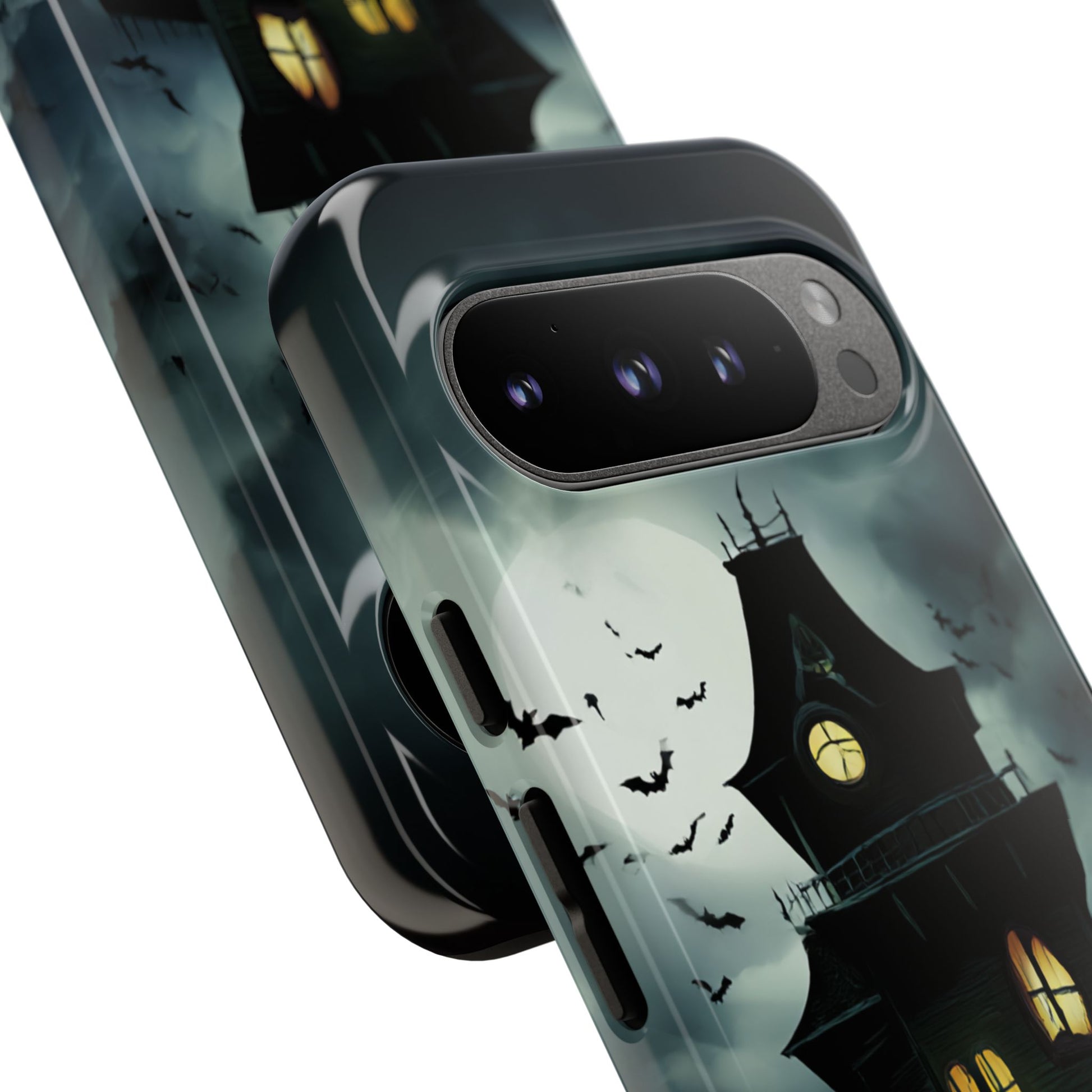 Gothic Haunted House Phone Case, Spooky Halloween Accessory, Creepy Gift for Horror Lovers, Unique Mobile Cover, Fall Decoration