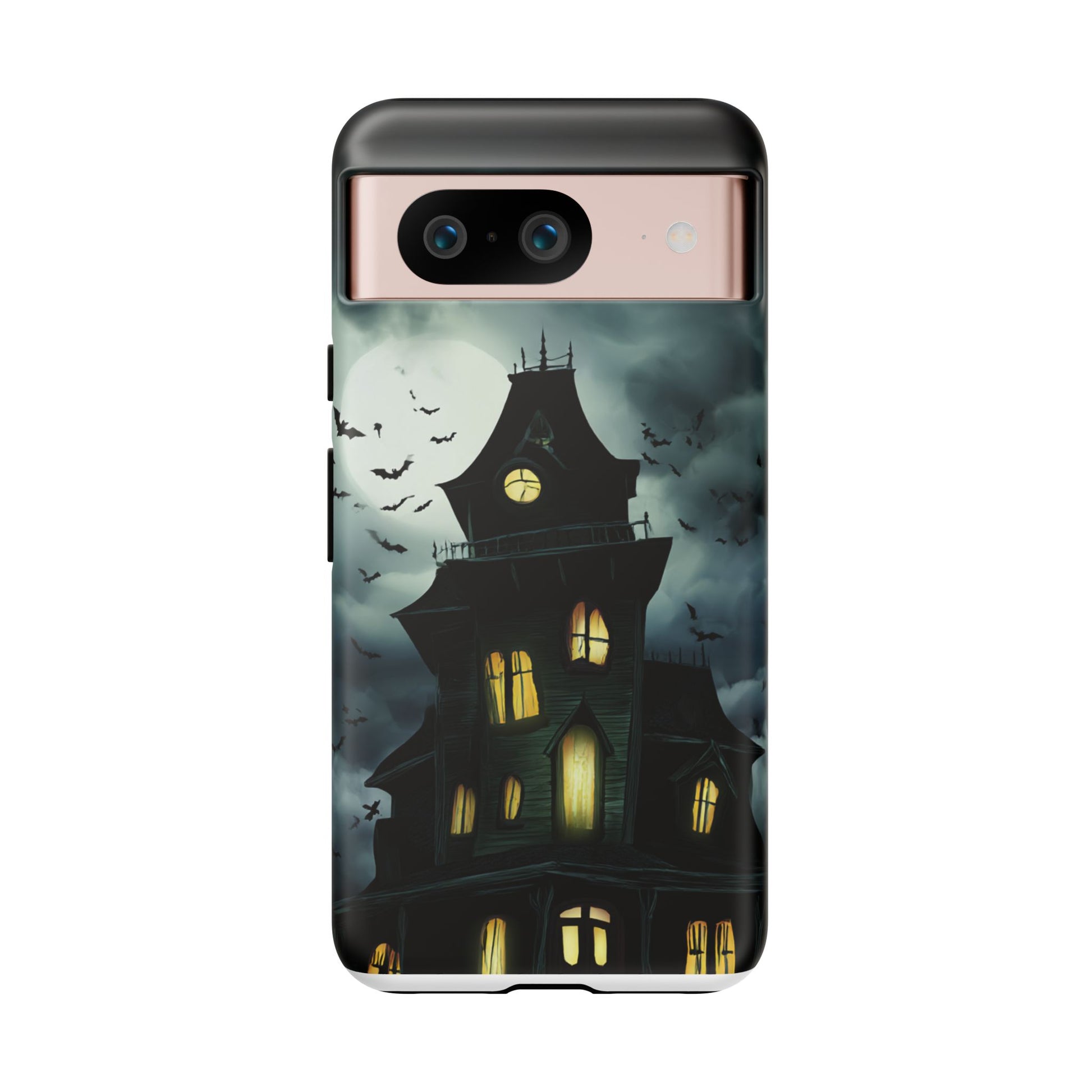 Gothic Haunted House Phone Case, Spooky Halloween Accessory, Creepy Gift for Horror Lovers, Unique Mobile Cover, Fall Decoration