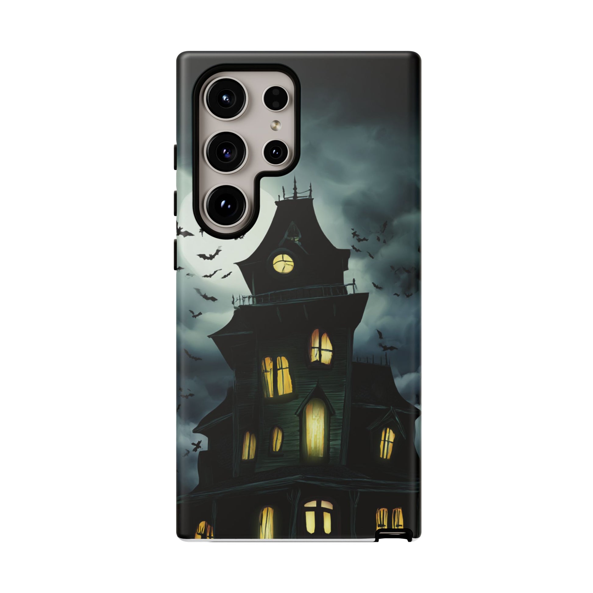 Gothic Haunted House Phone Case, Spooky Halloween Accessory, Creepy Gift for Horror Lovers, Unique Mobile Cover, Fall Decoration