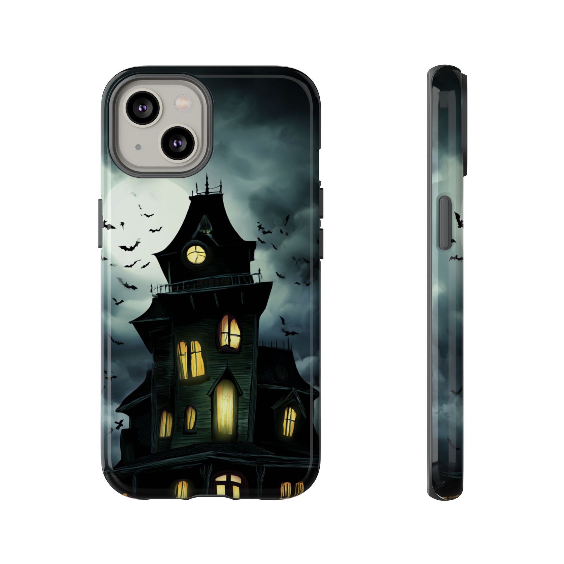 Gothic Haunted House Phone Case, Spooky Halloween Accessory, Creepy Gift for Horror Lovers, Unique Mobile Cover, Fall Decoration