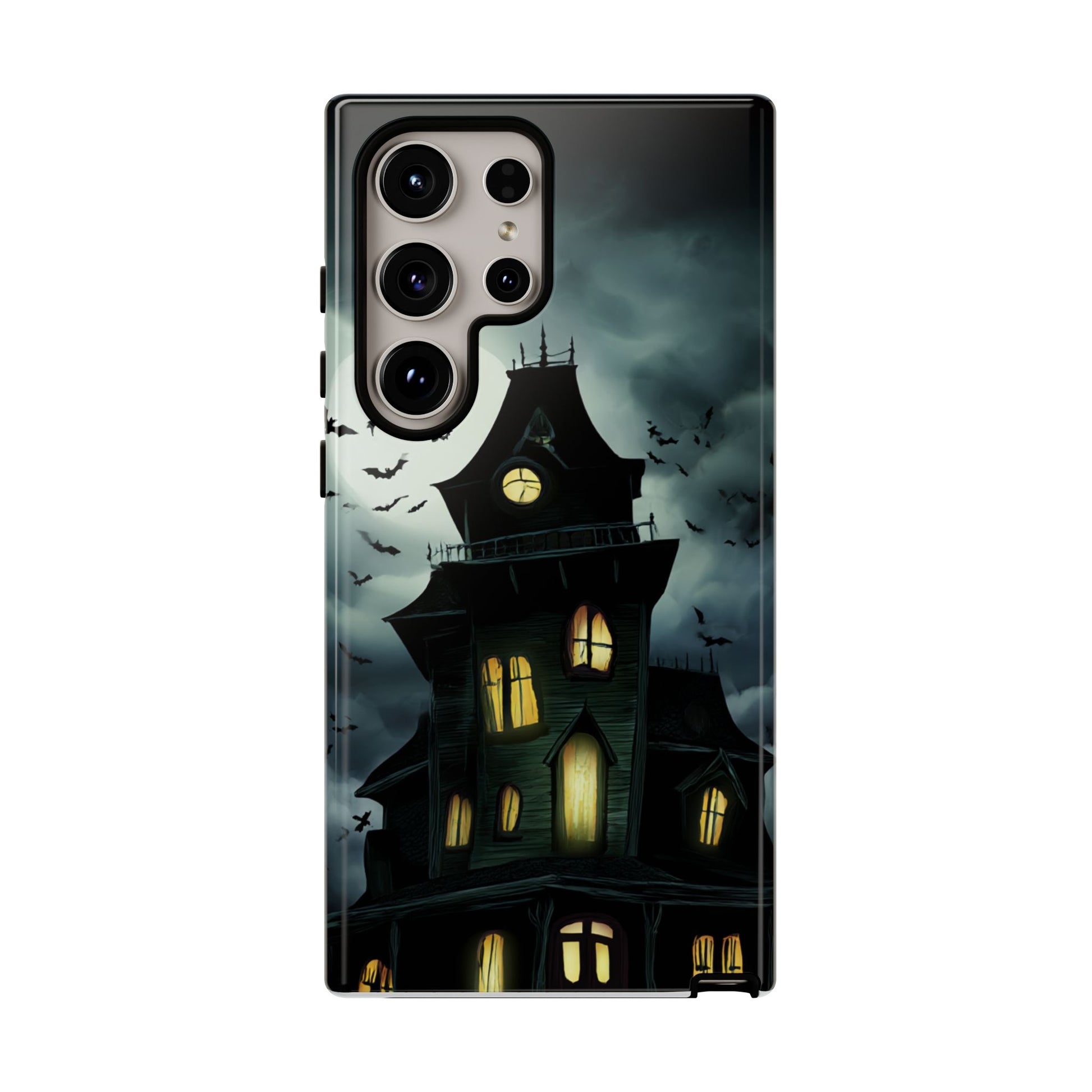 Gothic Haunted House Phone Case, Spooky Halloween Accessory, Creepy Gift for Horror Lovers, Unique Mobile Cover, Fall Decoration