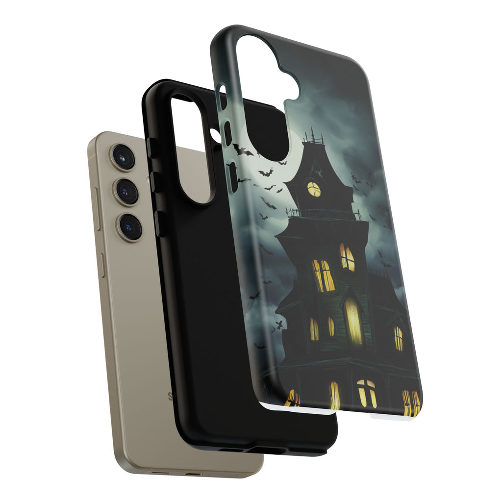 Gothic Haunted House Phone Case, Spooky Halloween Accessory, Creepy Gift for Horror Lovers, Unique Mobile Cover, Fall Decoration