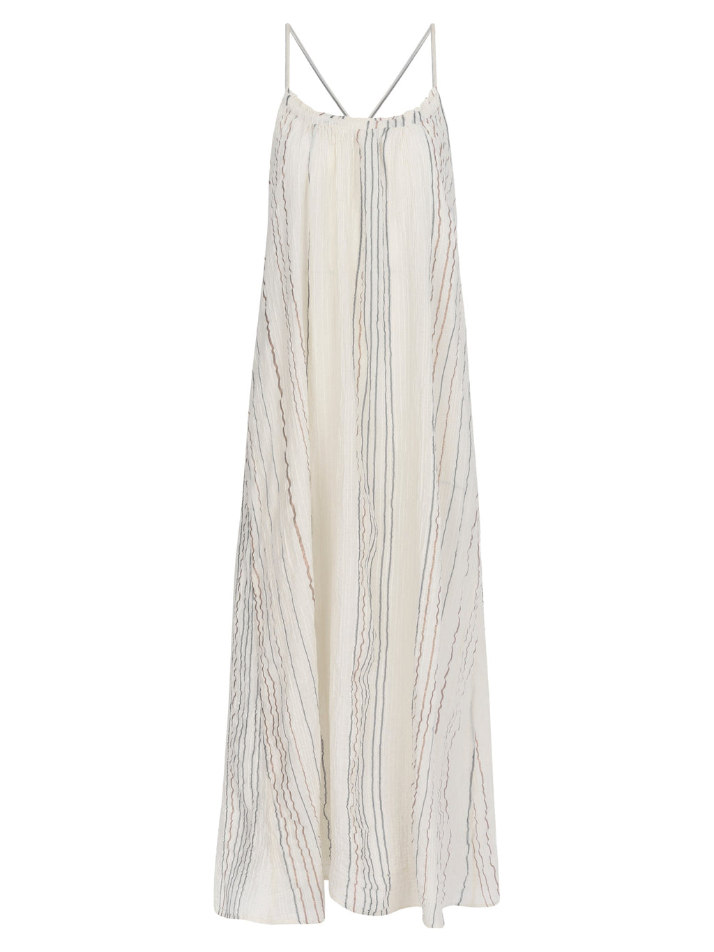 Canggu Maxi Dress - Natural With Stripes