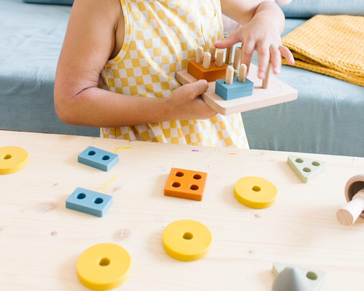 Shape Puzzle Toy + Geometric + Wood & Silicone + Montessori | LYTL®️