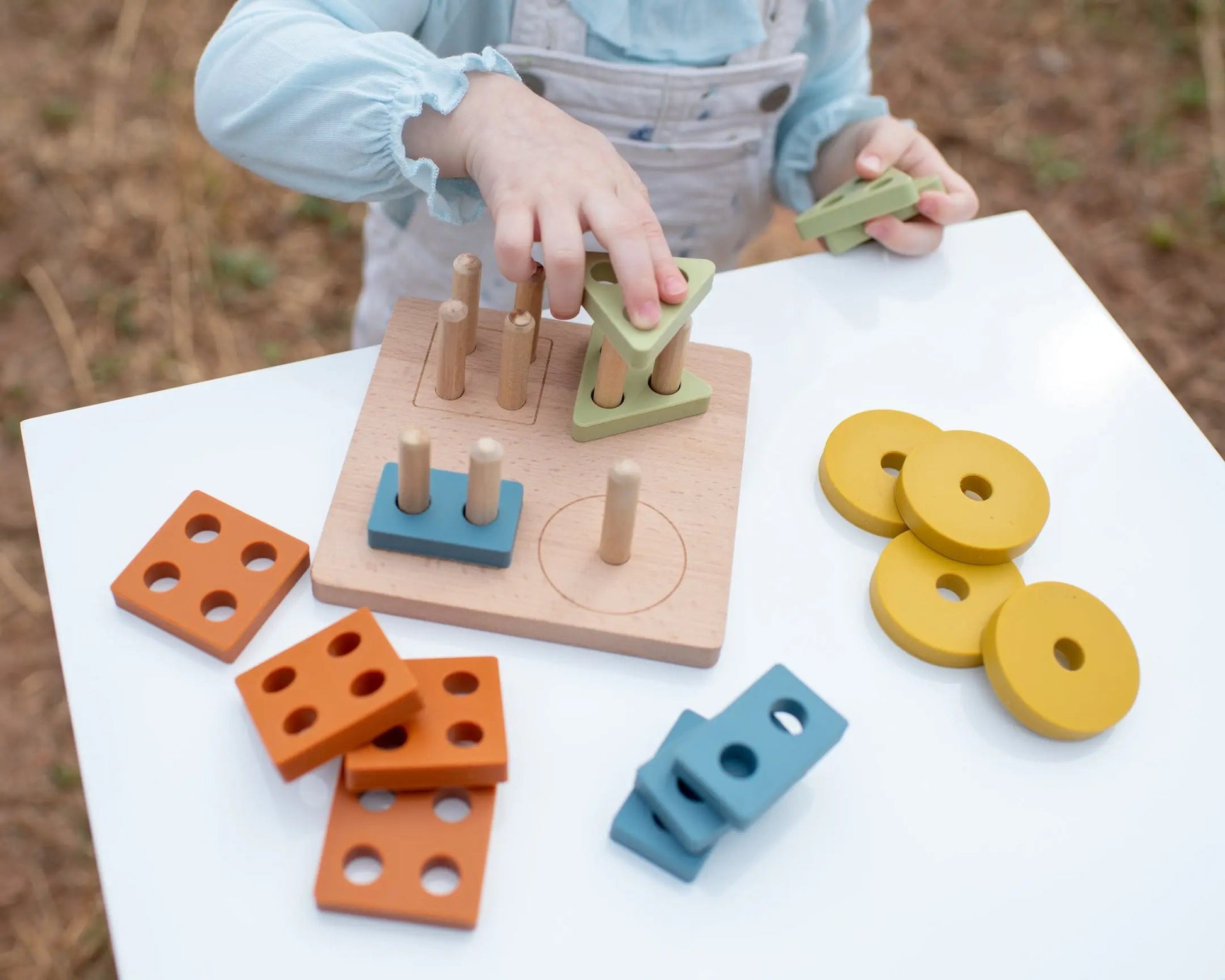 Shape Puzzle Toy + Geometric + Wood & Silicone + Montessori | LYTL®️