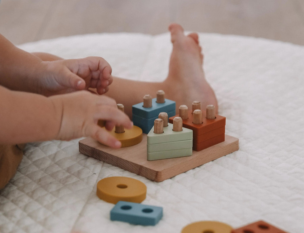 Shape Puzzle Toy + Geometric + Wood & Silicone + Montessori | LYTL®️
