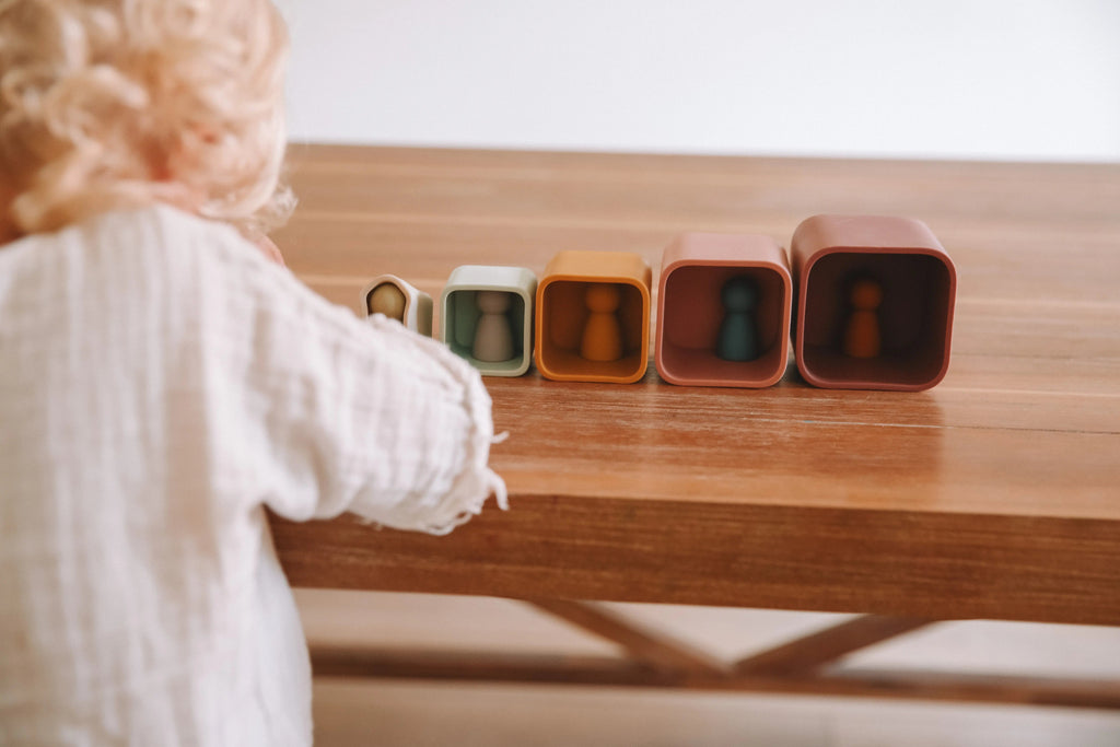 Colorful Stacking Cups + Silicone + Montessori + Water-play Toy | LYTL®️