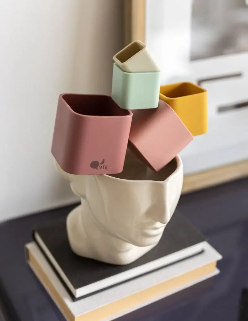 Colorful Stacking Cups + Silicone + Montessori + Water-play Toy | LYTL®️