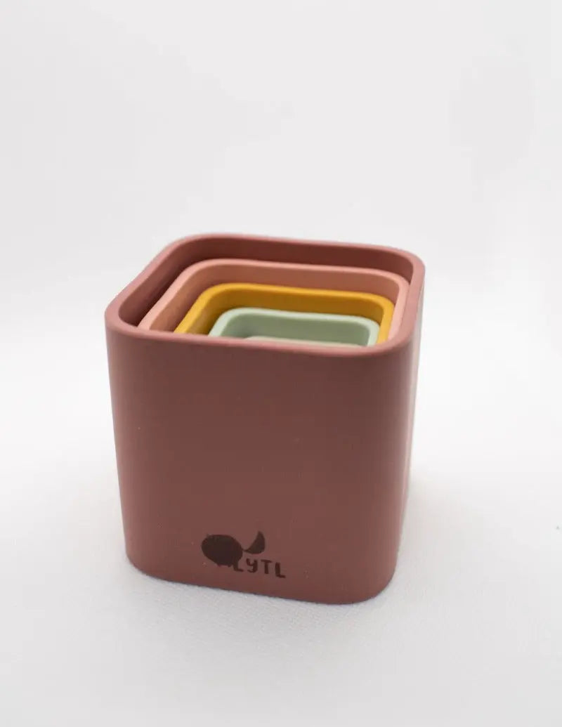 Colorful Stacking Cups + Silicone + Montessori + Water-play Toy | LYTL®️