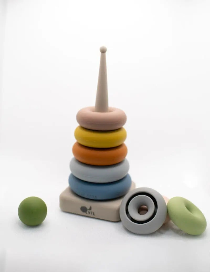 Ring Stacking Toy + Silicone + Sensory Play + Sorting & Montessori | LYTL®️