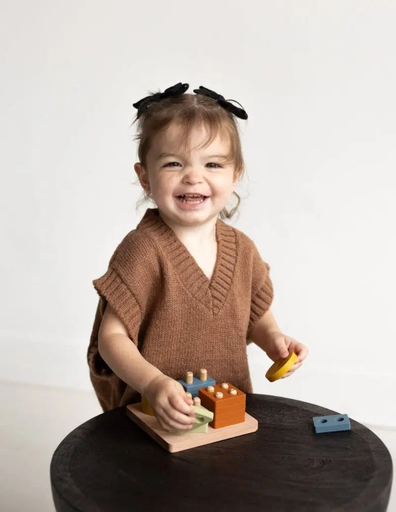 Shape Puzzle Toy + Geometric + Wood & Silicone + Montessori | LYTL®️